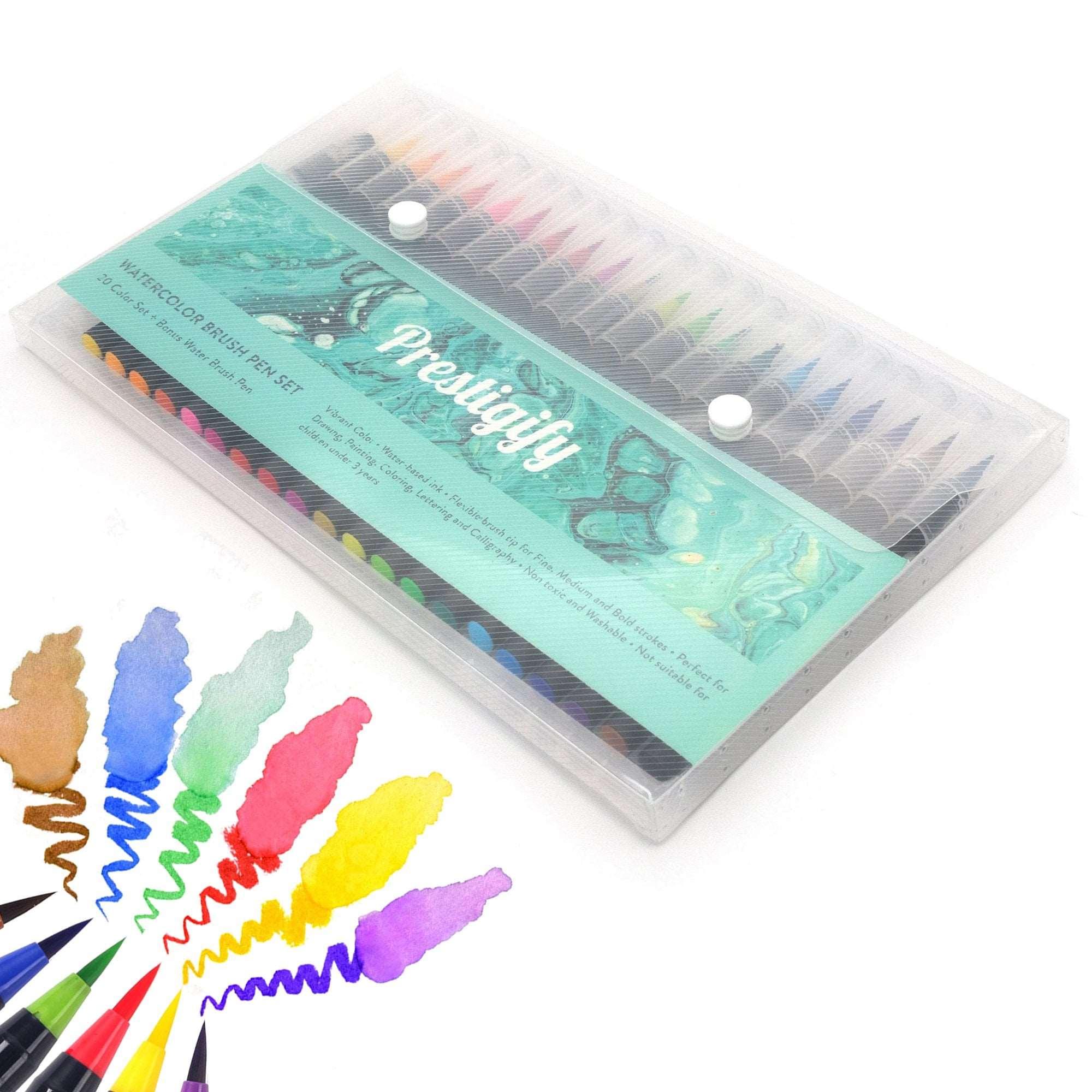 Watercolor Brush Markers Pens, 48 20 Colors Water Based Drawing
