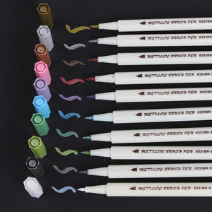 STA Metallic Markers - 10 Vibrant Colors